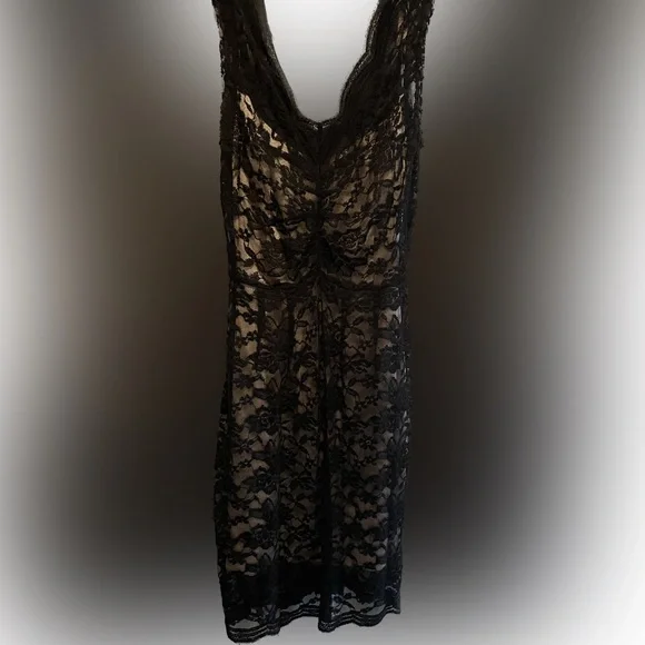 Calvin Klein | Dresses | Calvin Klein Size 2 Black Lace Overlay Slip Dress  | Poshmark